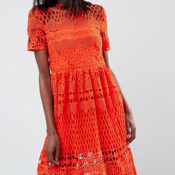 boohoo crochet dress